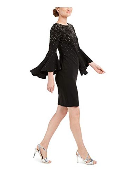 Calvin Klein womens Classic Bell Sleeve Sheath Dress