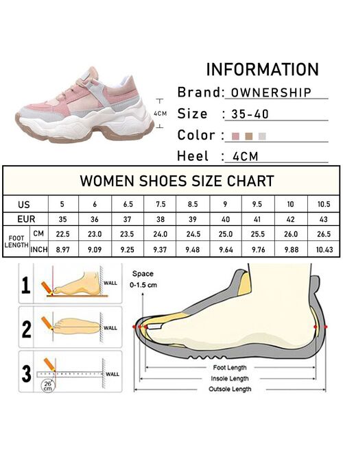 CINESSD Women Chunky Classic Sneakers Women's Fashion Suede Comfortable Shoes Female Lace Up Vulcanize Casual Platform Drop Shipping