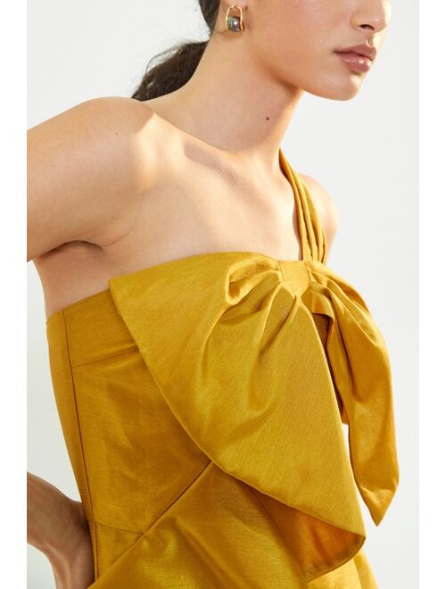 hutch eyelet bow tie mini dress