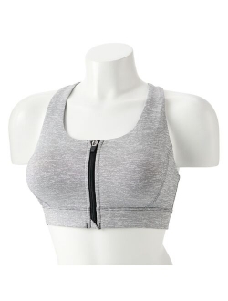 Medium Impact Zip-Front Sports Bra