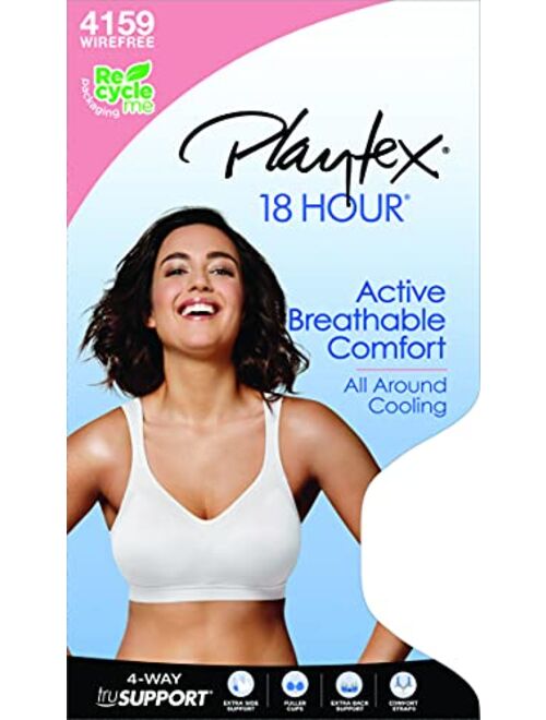 Playtex Women's 18 Hour Active Breathable Comfort Wireless Bra US4159