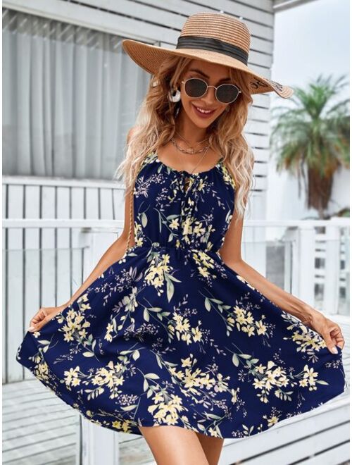 Shein Allover Floral Print Cami Dress