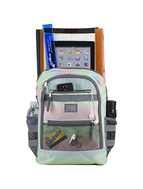 Eastsport Compact 3-Piece Combo Backpack with Lunch Box and Snack/Pencil Pouch - Black/Camo Print