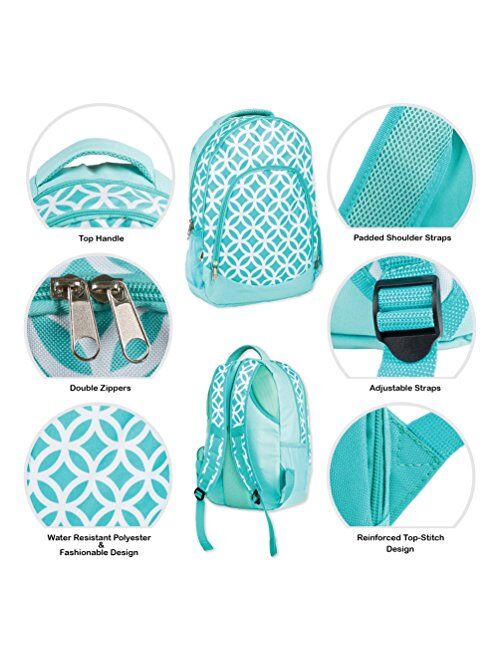 Dinosaur Navy Blue Boy's Insulated Polyester Blend Backpack and Lunchbox Set