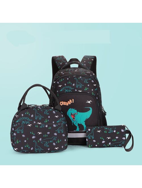 Dinosaur Shark School Bags for Boys Primary Backpacks Girls School Backpacks for Kids 3 Sets Large Bookbags Mochila Infantil