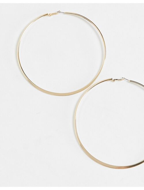 Asos Design 110mm extra large hoop earrings in gold tone