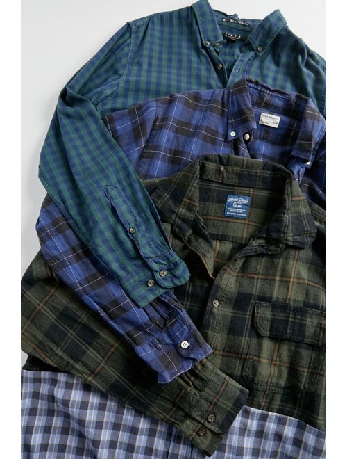 Urban Renewal Recycled Top-Down Spliced Flannel Shirt