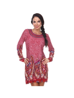 Paisley Embroidered Sweaterdress