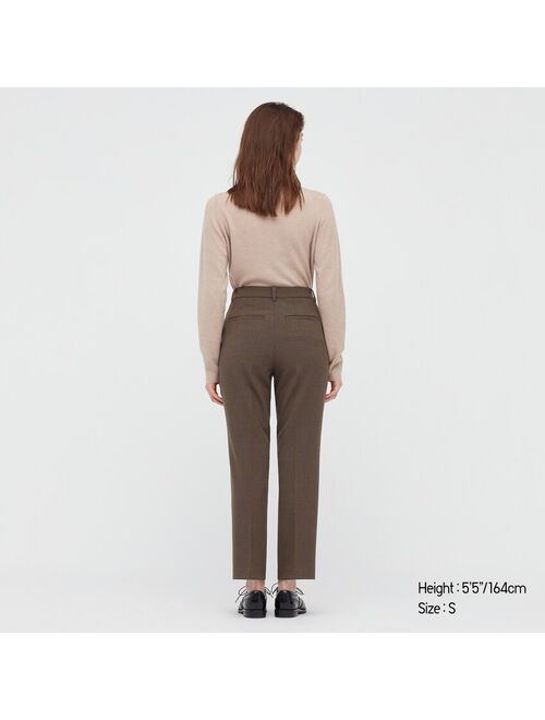 Uniqlo WOMEN SMART 2-WAY STRETCH GLEN CHECKED ANKLE-LENGTH PANTS