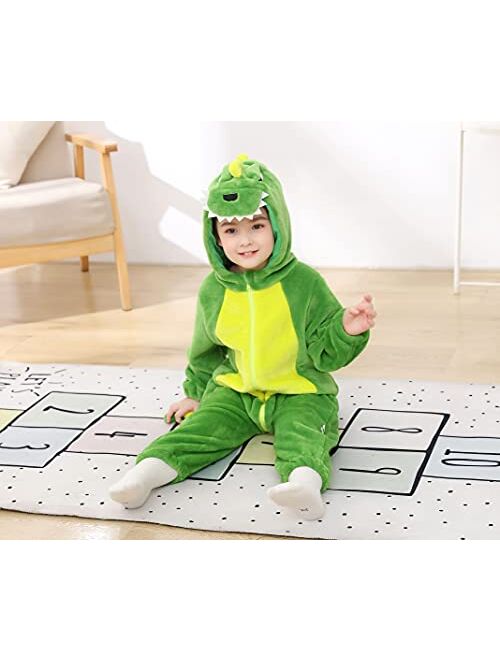 TONWHAR Toddler Infant Tiger Dinosaur Animal Fancy Dress Costume Hooded Romper Jumpsuit