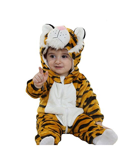 TONWHAR Unisex-Baby Animal Onesie Costume Cartoon Animal Outfit Homewear Baby One-Piece Rompers