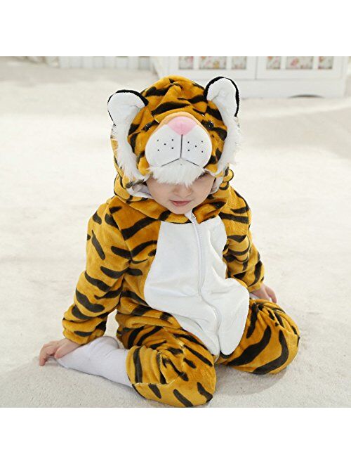 TONWHAR Unisex-Baby Animal Onesie Costume Cartoon Animal Outfit Homewear Baby One-Piece Rompers