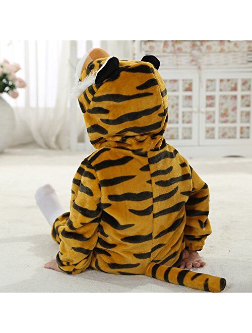 TONWHAR Unisex-Baby Animal Onesie Costume Cartoon Animal Outfit Homewear Baby One-Piece Rompers