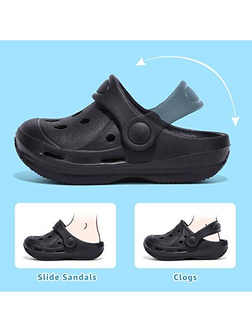 STQ Kids Classic Garden Clogs | Slip On Water Sandals Shoes for Girls Boys | Toddler, Little Kid, Big Kid