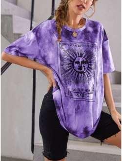 Tie Dye Drop Shoulder Oversized Tee