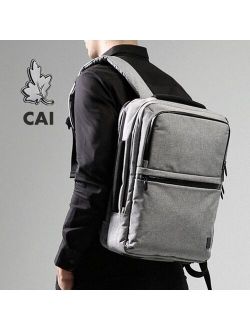 CAI Multi-Layer Laptop Backpack 2019 Autumn School Waterproof Anti-Theft Bag Business Office Travel Men Pouch Fashion Style