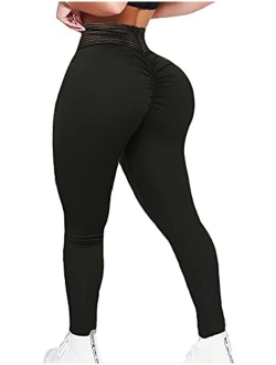 KIWI RATA Women Scrunch Butt Yoga Pants High Waist Sport Workout Leggings Trousers Tummy Control Tights