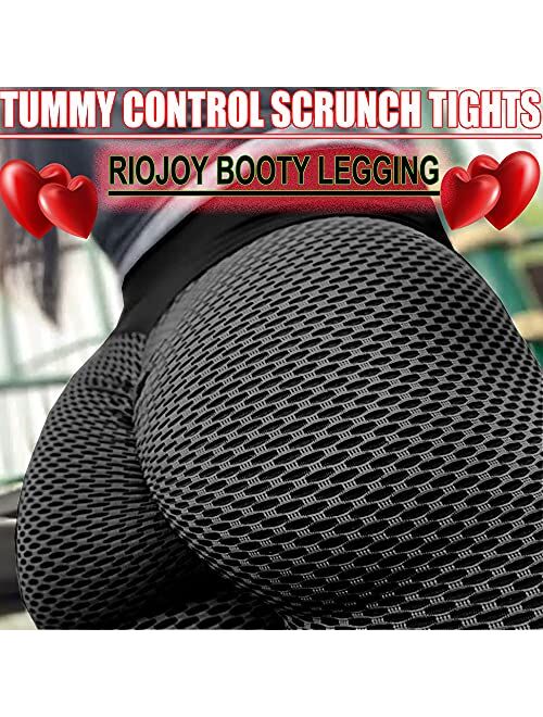 RIOJOY Anti-Cellulite Sexy Butt Lifting Workout Legging Women High Waist Slimming Booty Tight