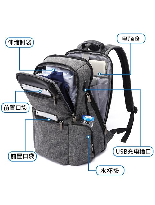TG 2019 USB Backpack Casual Anti-Theft Expandable Travel Laptop Back Bag Waterproof School Bags High Capacity Zipper Men Women