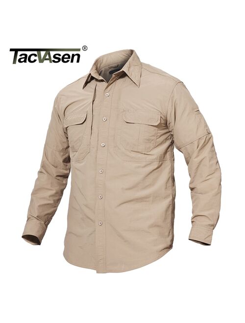 TACVASEN Men's Brand Tactical Airsoft Clothing Quick Drying Military Army Shirt Lightweight Long Sleeve Shirt Men Combat Shirts