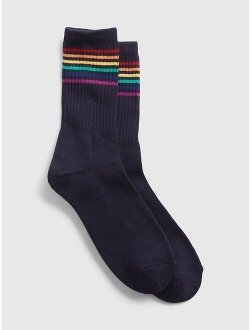 Rainbow Stripe Tube Socks