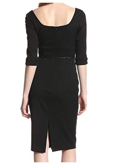 Black Halo Women's 3/4 Sleeve Jackie O Dress