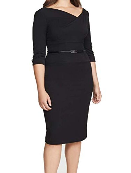 Black Halo Women's 3/4 Sleeve Jackie O Dress