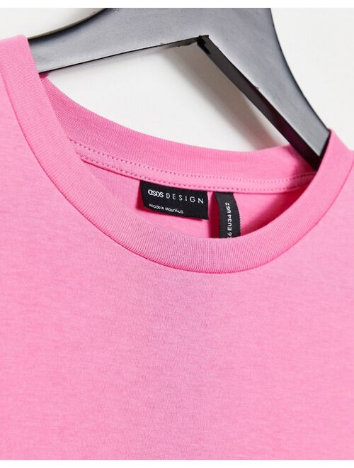 Asos Design ultimate organic cotton t-shirt with crew neck in pink