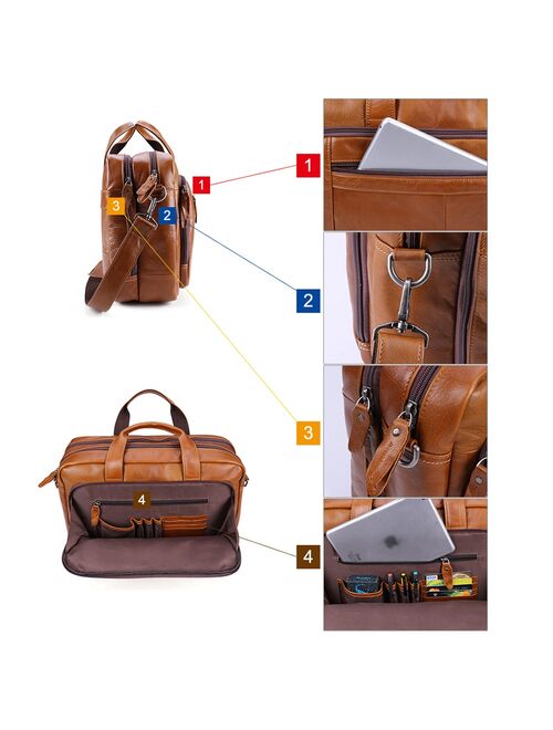 JOYIR New Design Men's Briefcase Brand Messenger Shoulder Bag Genuine Leather Busniess Briefcase for Men Travel Handbag 2021