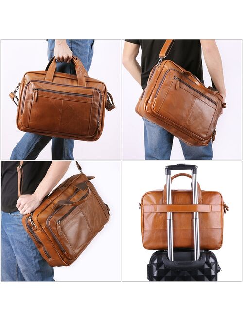 JOYIR New Design Men's Briefcase Brand Messenger Shoulder Bag Genuine Leather Busniess Briefcase for Men Travel Handbag 2021