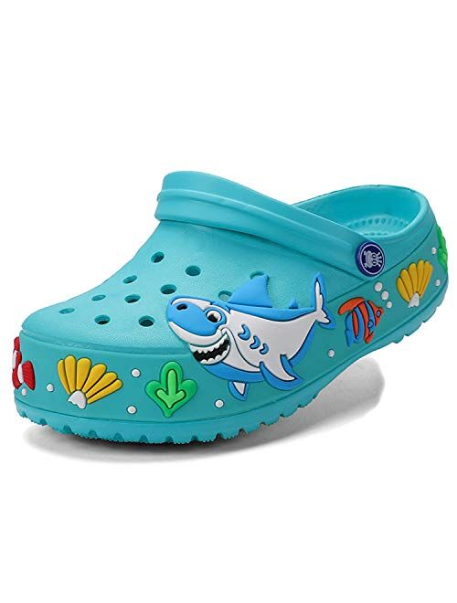 CERYTHRINA Little Kids Clogs Girls Boys Slide Lightweight Garden Shoes Slip-on Beach Pool Shower Slippers