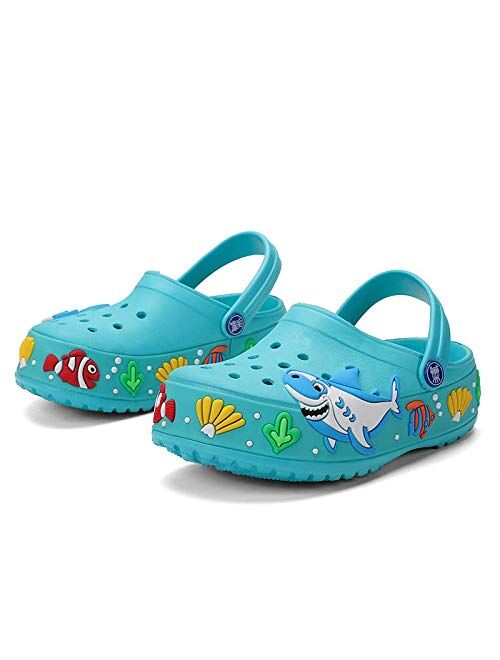 CERYTHRINA Little Kids Clogs Girls Boys Slide Lightweight Garden Shoes Slip-on Beach Pool Shower Slippers