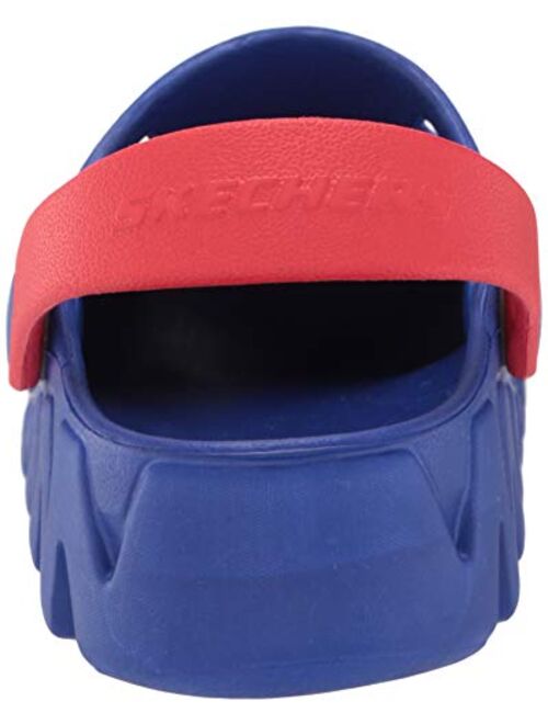 Skechers Boy's Foamies Zaggle-Nebuloid Clog, Blue/Red