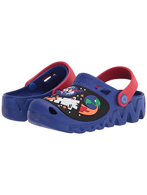 Skechers Boy's Foamies Zaggle-Nebuloid Clog, Blue/Red