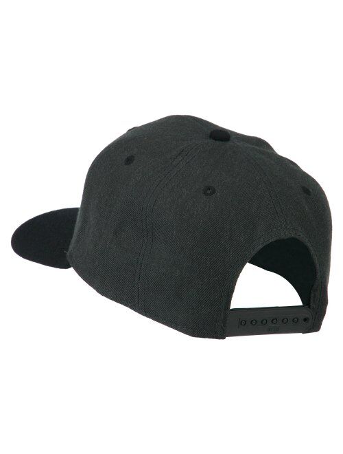 Heather Wool Blend Flat Bill Snapback Two Tone Cap