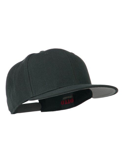 Heather Wool Blend Flat Bill Snapback Two Tone Cap