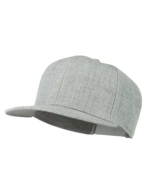 Heather Wool Blend Flat Bill Snapback Two Tone Cap
