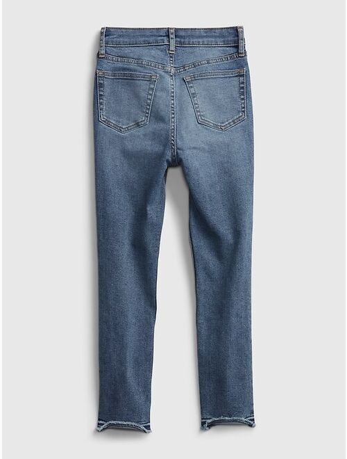 GAP Teen Sky High Rise Skinny Ankle Jeans with Max Stretch