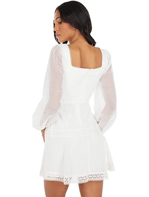 BCBG Long Sleeve Mesh Dress