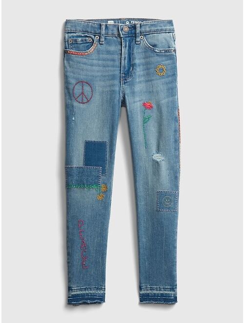 GAP Kids High-Rise Pencil Slim Ankle Jeans with Stretch