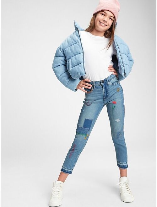 GAP Kids High-Rise Pencil Slim Ankle Jeans with Stretch