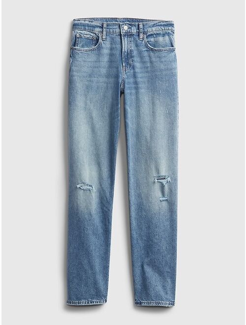 GAP Teen Mid Rise Destructed 90's Loose Jeans with Washwell®