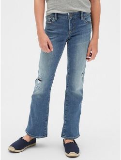 Kids Destructed Boot Jeans with Stretch