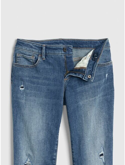 GAP Kids Destructed Boot Jeans with Stretch