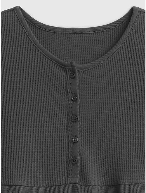 GAP Kids Waffle-Knit Henley Dress