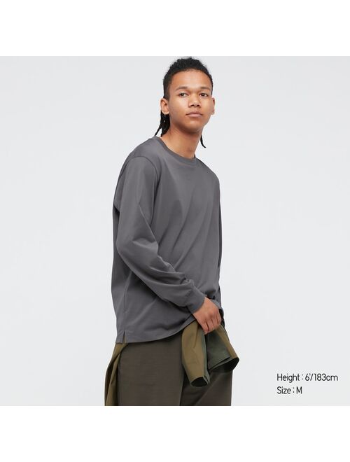 Uniqlo AIRism COTTON UV PROTECTION CREW NECK LONG-SLEEVE T-SHIRT
