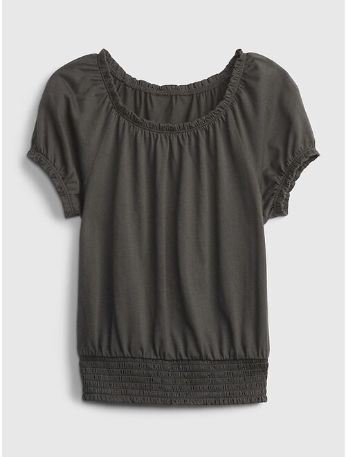 GAP Kids Smocked Short Sleeve Top