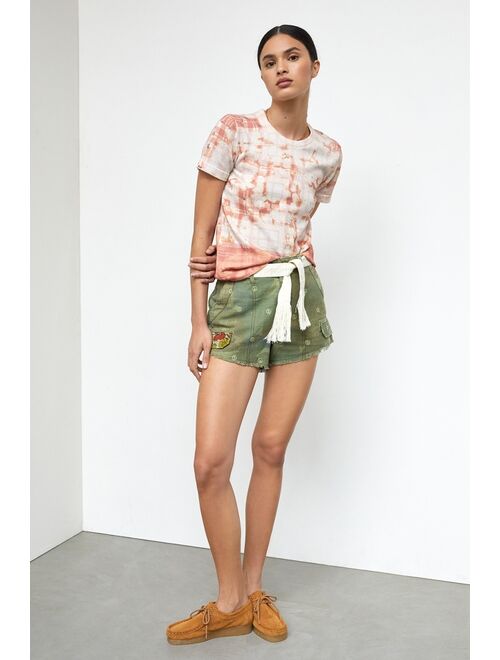 Buy Pilcro Peace Embroidered Utility Shorts online Topofstyle
