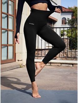Seamless Wide Band Waist Sports Leggings