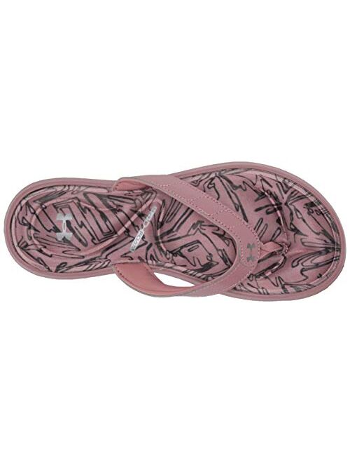 Under Armour Women's Marbella VII Trace Multi T Memory Foam Thong Flip-Flop